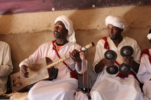 Gnawa musicians on a desert tour from Marrakech