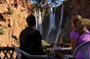 Lunch overlooking the waterfall